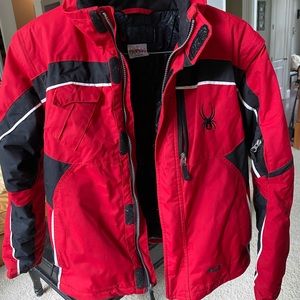 Kids Large Red Spider winter jacket for snowboarding or skiing